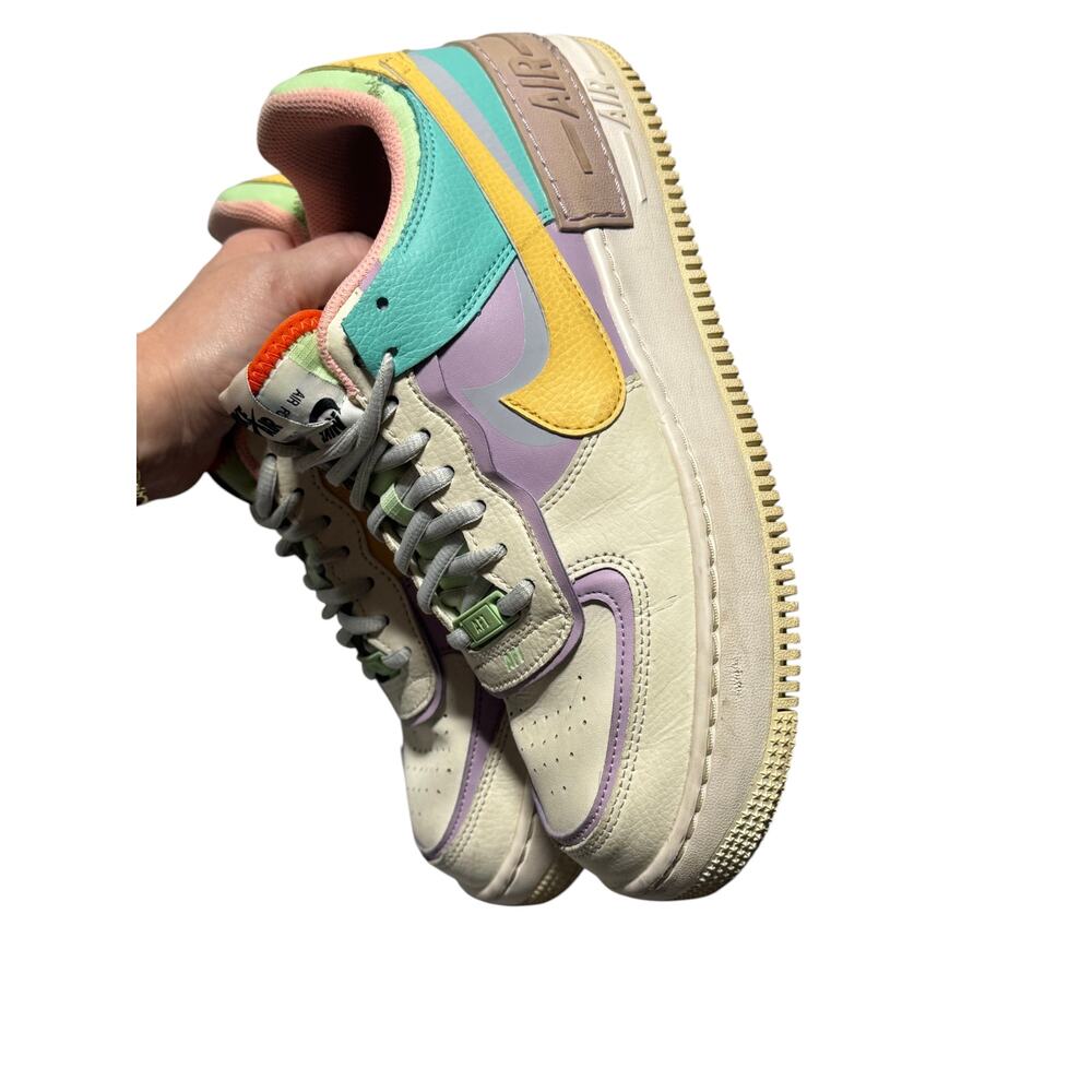 Nike Air Force 1 Shadow Sneakers Women's 9 Pastel Multicolor Low Top Cushioned - Picture 5 of 13